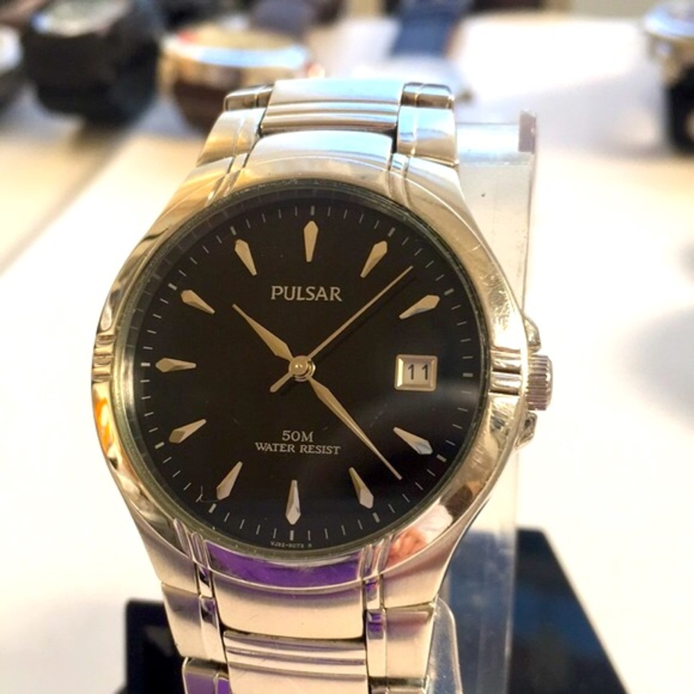 PULSAR VINTAGE VJ32-X051 50M WATER RESIST CALENDAR AT 3:00 MARKER GORGEOUS DIAL